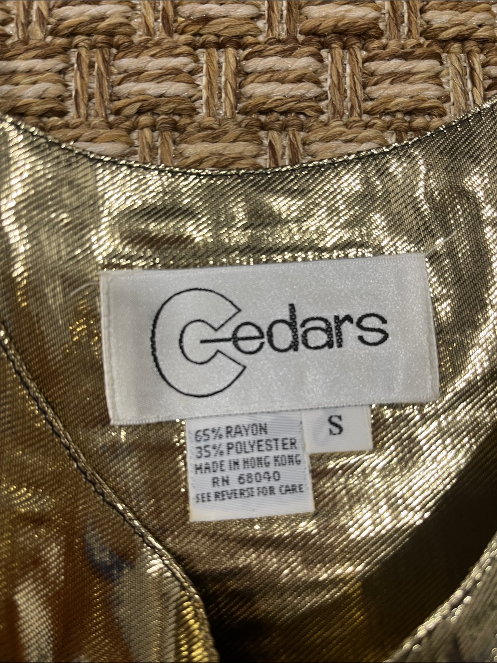 Metallic Gold Sleeveless Shine Blouse - Picture 10 of 10
